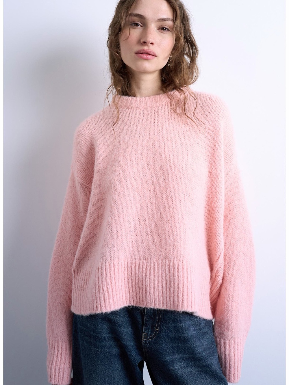 French connection Soft Pink Crewneck Women's Sweater